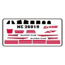 Dynam Super J3 Cub PA-18 Decal White CUB-08-White