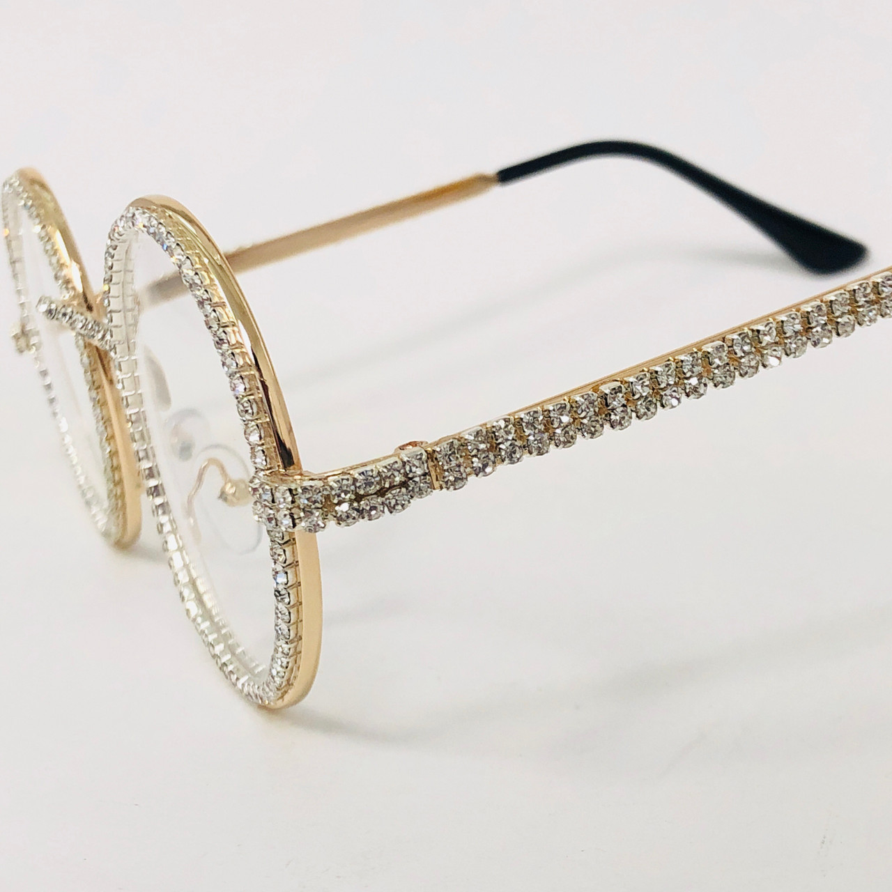 Men's Sunglasses Hip Hop Quavo Migos DIAMOND Rimless Square Frame Clear