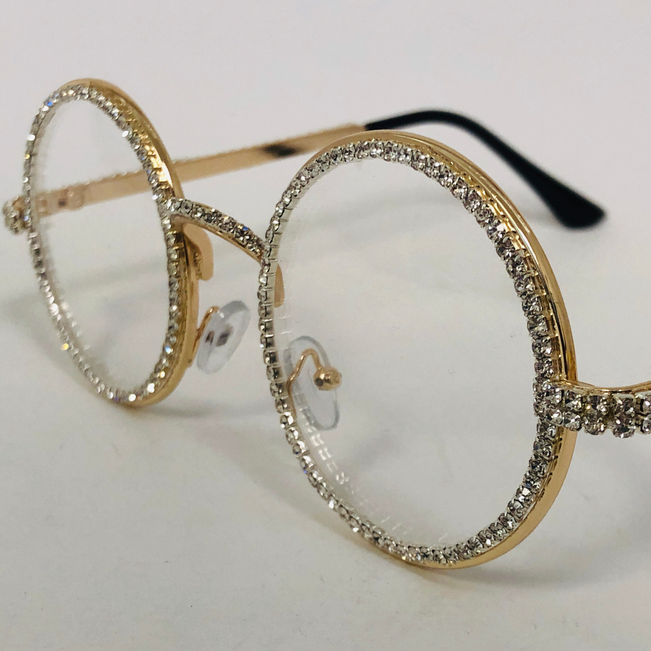 Men's Sunglasses Hip Hop Quavo Migos DIAMOND Rimless Square Frame Clear