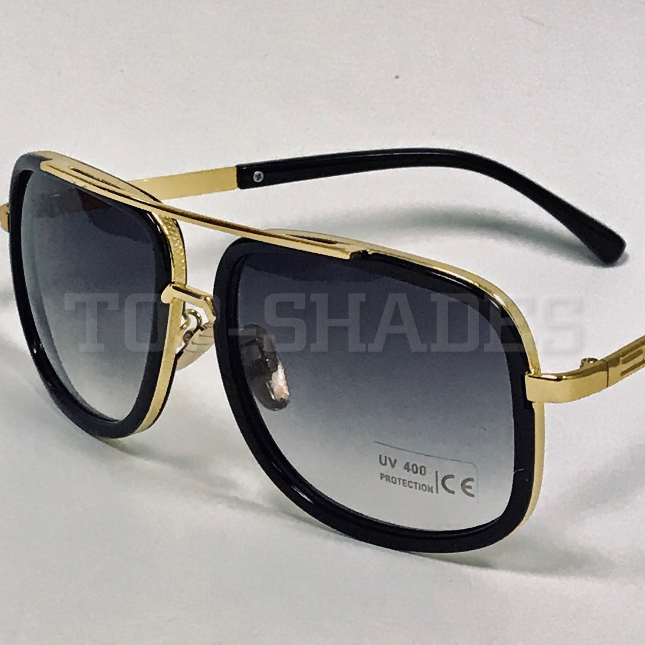 men's sunglasses black and gold