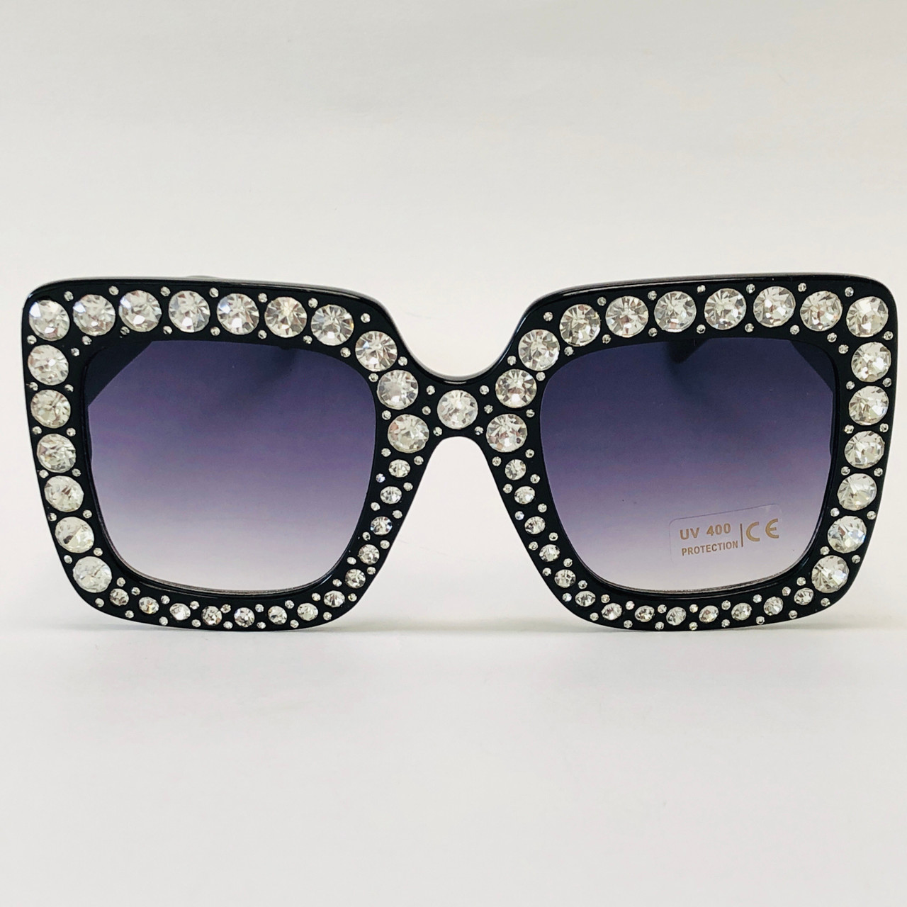 Square Oversize Frame Bling Rhinestone Women Fashion Designer Diamond  Sunglasses Gafas Lentes Para Mujeres