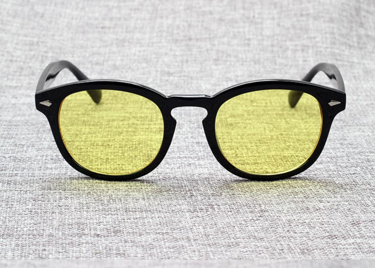 Unisex Colourful Polarized Lens Robert Downey Jr TR90 Frame / Johnny Depp Eyewear Vintage Round Lens Sunglasses