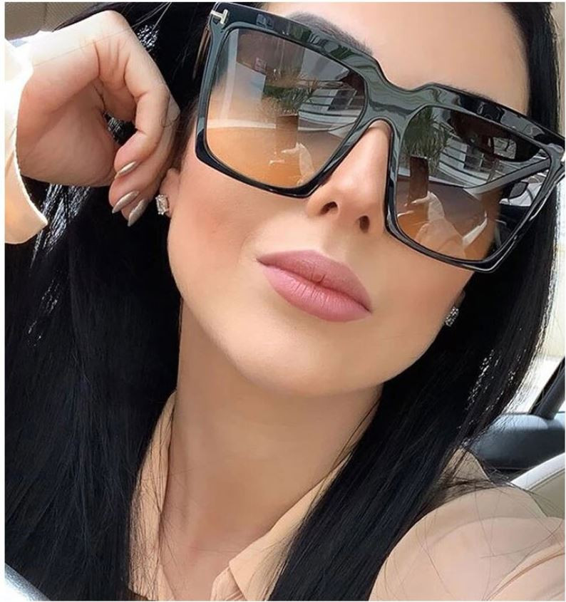 black square designer sunglasses