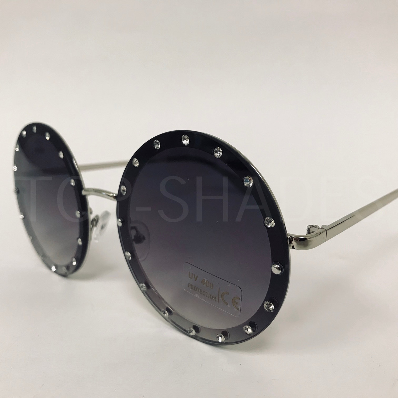 Rodeo Queen Betty Women's Fashion Sunglasses Black Frame w/ Bling