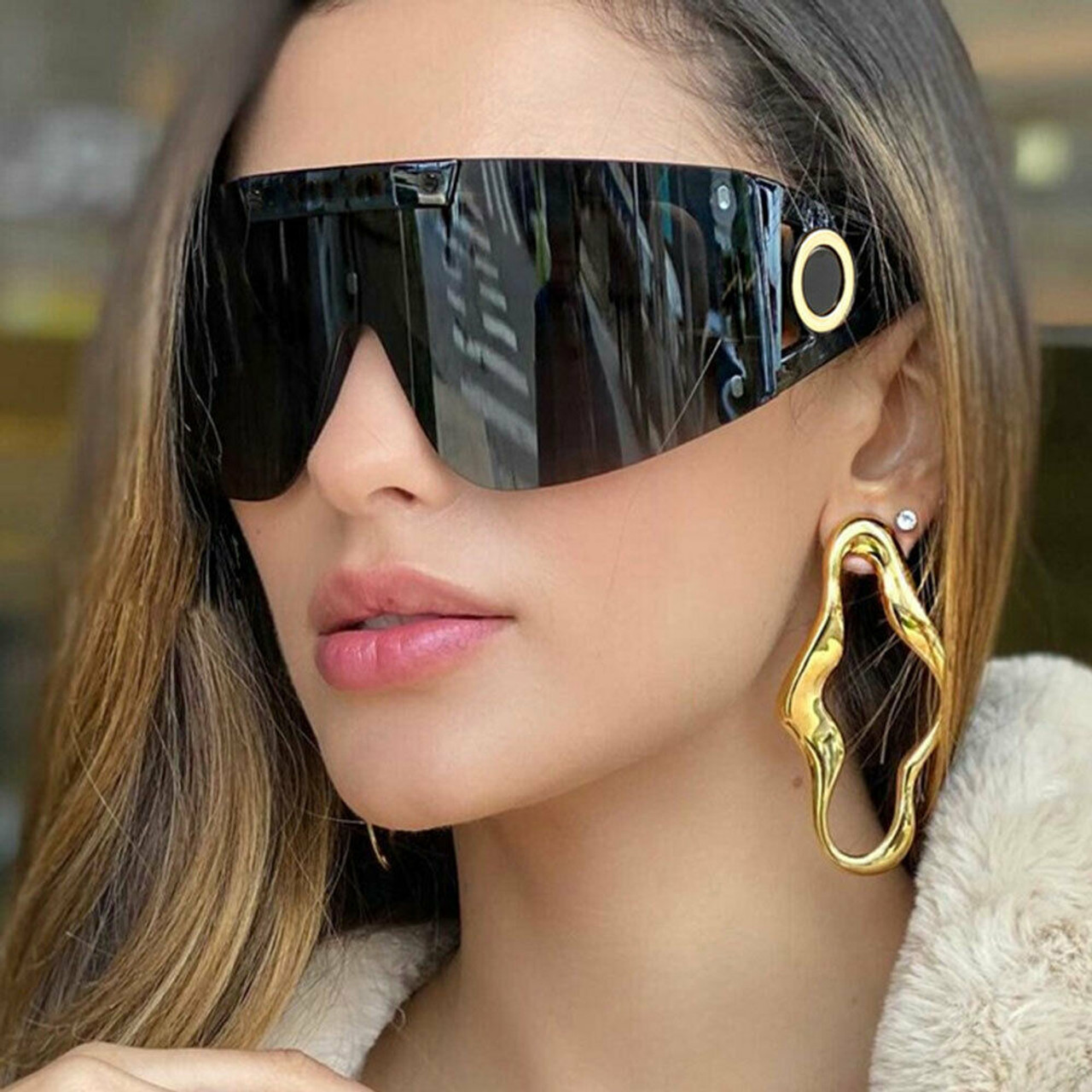 2 Pieces Rimless Y2k Sunglasses,rimless Shield Wrap Around Sunglasses, oversized Fashion Frameless Sun Glasses For Women Men | Fruugo NO