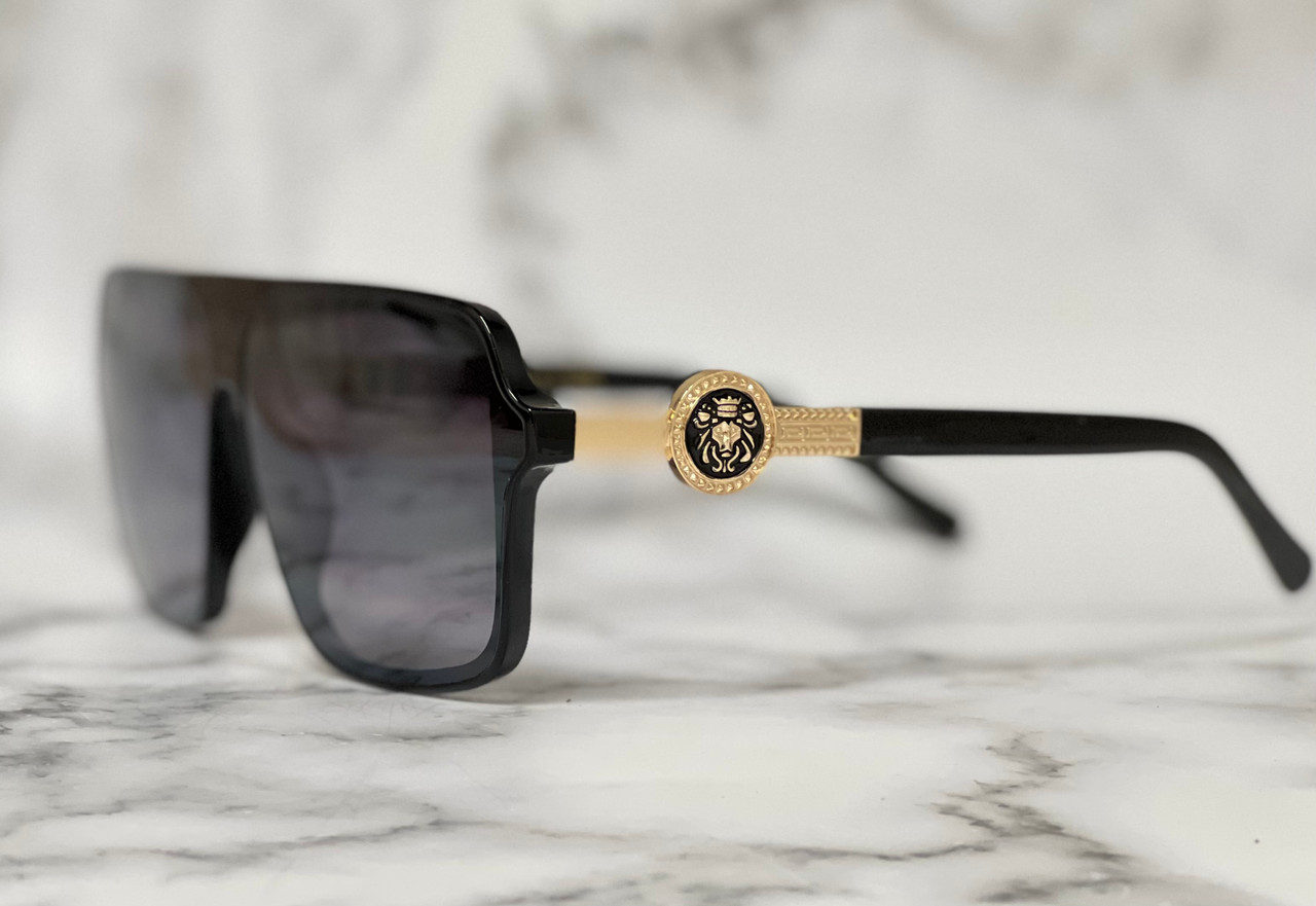 Designer Black And Gold Sunglasses For Men And Women Classic