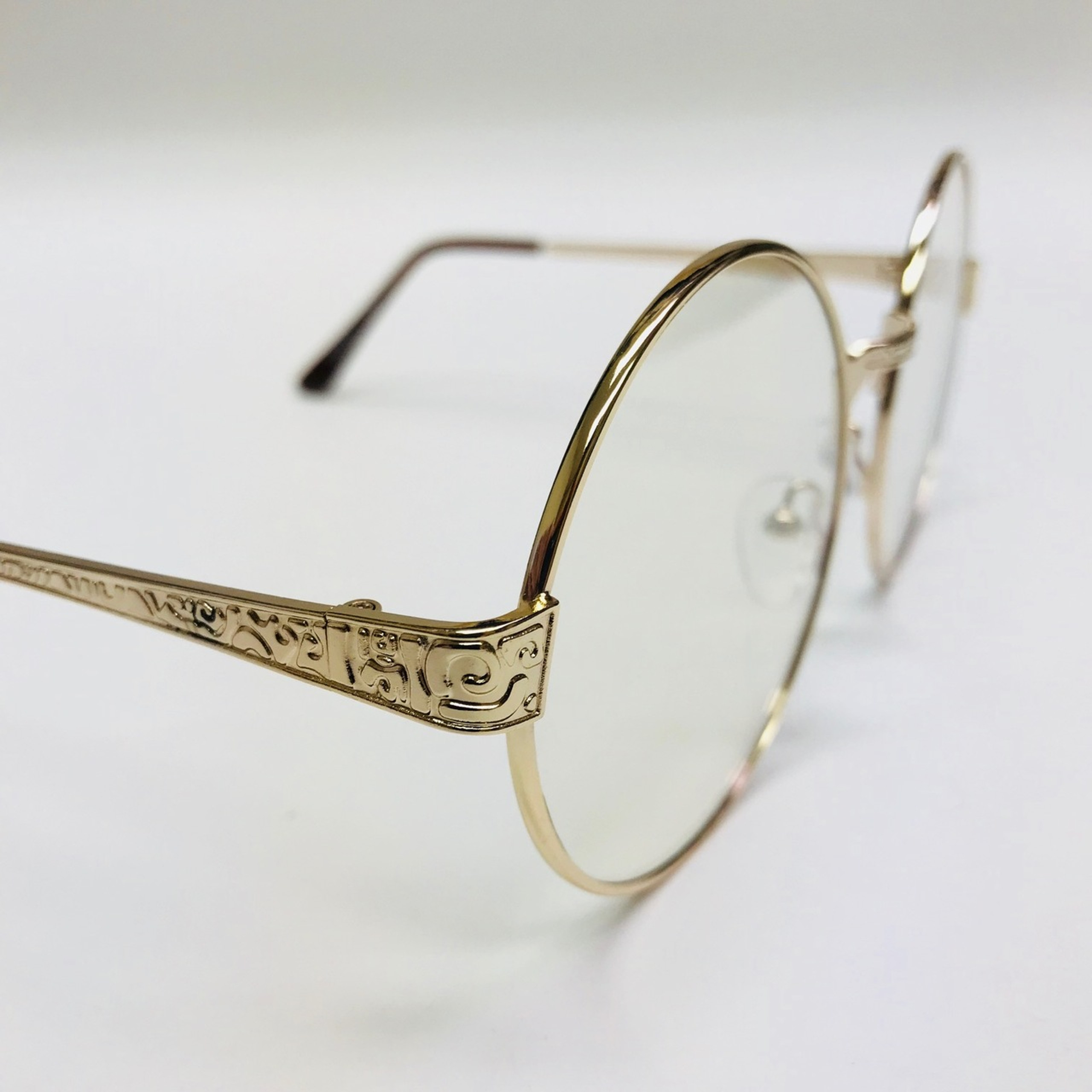 Round Gold Metal Clear Lens Glasses Migos Style Hip Hop - Fashion Revolt