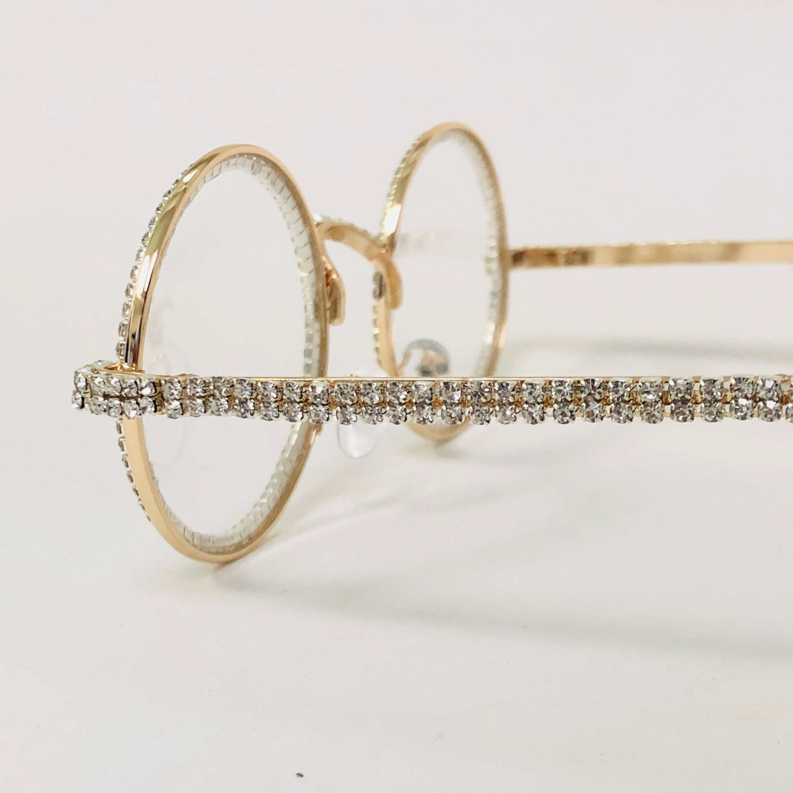 Men's Sunglasses Hip Hop Quavo Migos DIAMOND Rimless Square Frame Clear