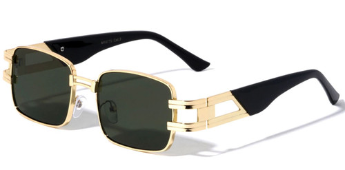 men's sunglasses, gold frame sunglasses, rectangle sunglasses, fashion sunglasses, hip hop sunglasses, mens accessories, black sunglasses, statement sunglasses, modern sunglasses, geometric sunglasses, stylish sunglasses, sun protection, eyewear