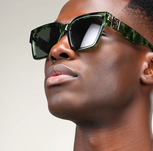 For Men Fashion Design Sunglasses Clear Lens Thick Frame Square Hip Hop Rapper Royale