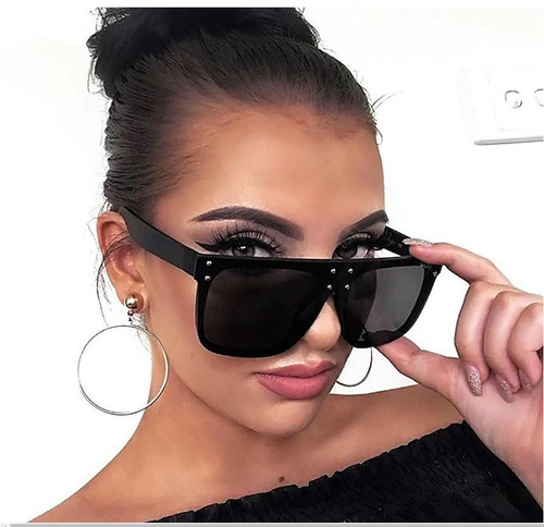 Oversize Square Hidden Hills Flat Lens Men Women Fashion Style Sunglasses Shades Gafas Lentes De Moda Para Mujeres