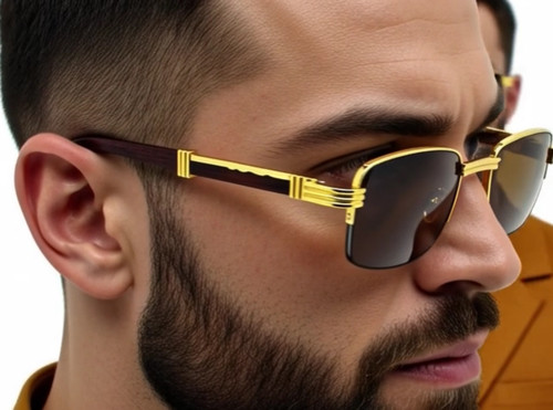 Fashion Mens Women Retro Vintage Clear Lens Gold Wood Frame Eye Glasses Designer  Gafas Lentes Espejuelos y Oculos de Sol De Moda Regalos Para Hombre