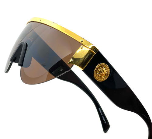 Men Women Sunglasses  Designer  Vintage Gold Frame Oversized