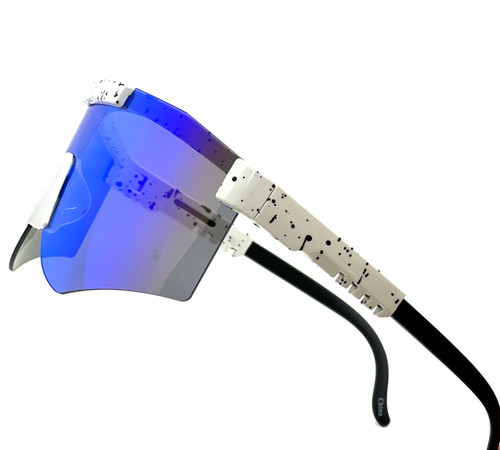 Men Women Sports  Cycling One Piece Sunglasses Oversize Single Lens Mirrored Shades