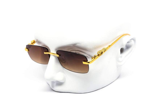 Men's Sunglasses Clear Lens  Hip Hop Quavo Migos Rimless Square Frame