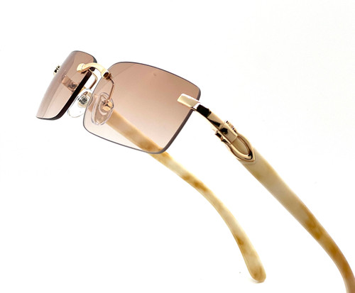 Rimless Square Sunglasses Classic Fashion Hip Hop Rap Migos Style