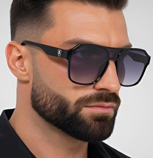 hield sunglasses, flat top sunglasses, men's sunglasses, fashion sunglasses, designer sunglasses, black sunglasses, sun protection, modern sunglasses, stylish sunglasses, statement sunglasses, men accessories, summer sunglasses, outdoor sunglasses