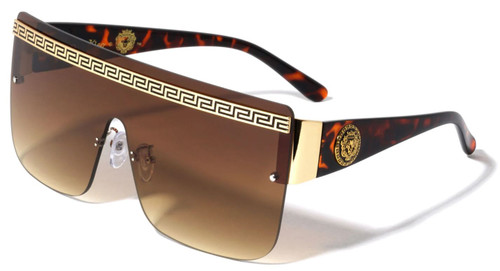Men Women Sunglasses Square Large Frame Flat Top Lens Oversized