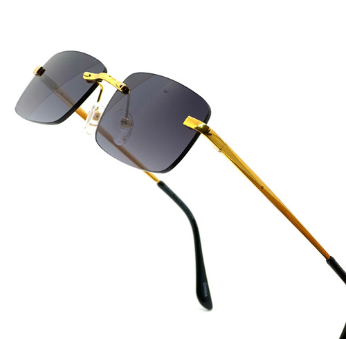 Men Women Sunglasses Small Frame Rimless Hip Hop Shades