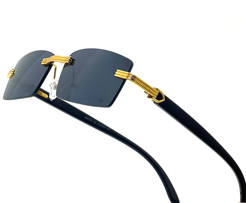 rimless sunglasses, men's sunglasses, rectangle sunglasses, driving sunglasses, fishing sunglasses, gold sunglasses, eyewear, men's fashion, sun protection, stylish sunglasses, modern sunglasses, shades, accessories, outdoor sunglasses