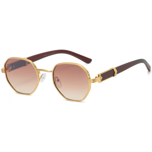 Hip Hop Shades Elegant Sunglasses Round Gold