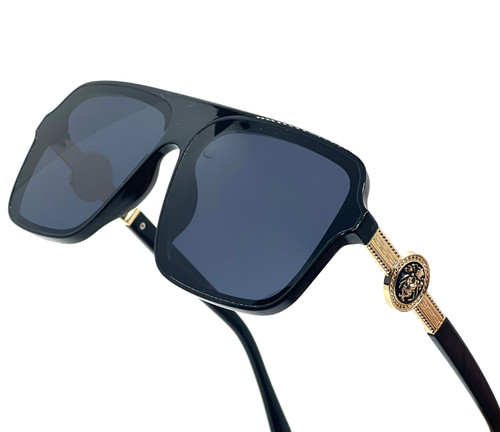 Men Designer Black Lens Sunglasses Hip Hop Shades Aviator Gold Frame Classic Square Style Celebrity Model Gafas Lentes Para Mujer