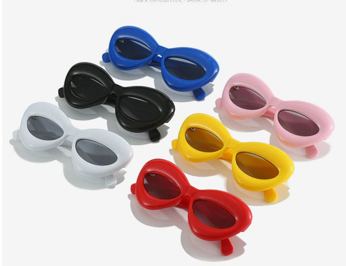 New in Cat Eye Sunglasses for Men Women 2023 Fashion Retro Brand Design Shades Eyewear Female Candy Color Goggle Sun Glasses