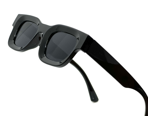 Men Women Sunglasses Black Small Retro Hip Hop Thick Square Frame Trendy Elegant fashion designer Wintage