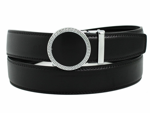 Fashion Men Designer Genuine Leather Silver Slide Sliding Buckle nohole New Belt  Correas Cinturones de Piel Moderno Sin Hoyos Hombre Nueva Moda Track