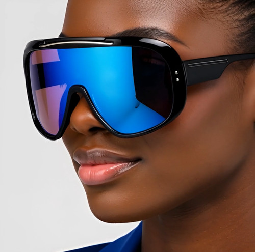 Men Women Designer Sunglasses Shades Fashion Oversize Single Lens