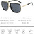 Black and Gold Frame with Smoke Gradient Lenses - Gold Top Bar Gold Nose Pads Designer Men Women Sunglasses  Aviator Square Metal Sunglasses Retro Gold Frame