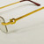 Clear square Rectangular Rimless Gold Metal Frame Hip-Hop Rap Glasses