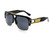 Square Aviator Plastic and Gold Metal Frame  Sunglasses Fashion Design Retro