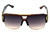 Square Aviator Plastic and Gold Metal Frame  Sunglasses Fashion Design Retro