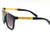 Square Aviator Plastic and Gold Black Metal Frame Miami Style  Reggaeton Brown Black Gradient Lens Men Sunglasses Gafas de Sol Lentes de Moda cuadrado Aviador Para Hombres