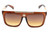 Square Aviator Plastic and Gold Black Metal Frame Miami Style  Reggaeton Brown Black Gradient Lens Men Sunglasses Gafas de Sol Lentes de Moda cuadrado Aviador Para Hombres