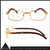 Hip-Hop Wood Temple Square Gold Frame Clear Lens Eye Glasses Mens Women Migos Vintage  Fashion Eye Glasses Designer