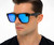 Men Square Plastic Fashion Sunglasses Sport Aviator Square Shades