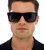Men Square Plastic Fashion Sunglasses Sport Aviator Square Shades
