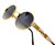 Oval Gold Metal Clear Lens Glasses Migos Hip Hop Rapper Style