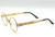 Oval Gold Metal Clear Lens Glasses Migos Hip Hop Rapper Style
