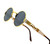 Gold Metal Round Frame Migos Designer Clear Lens Men Women Eyeglasses Sunglasses  Gafas de Sol Lentes de Moda Migos Redondo Dorado Hombres