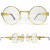Gold Metal Round Frame Migos Designer Clear Lens Men Women Eyeglasses Sunglasses  Gafas de Sol Lentes de Moda Migos Redondo Dorado Hombres