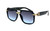 Black square  Gold  Frame with Smoke Gradient Lens Miami Style Shades Celebrity Sunglasses