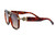 Black square  Gold  Frame with Smoke Gradient Lens Miami Style Shades Celebrity Sunglasses