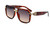 Black square  Gold  Frame with Smoke Gradient Lens Miami Style Shades Celebrity Sunglasses