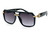 Black square  Gold  Frame with Smoke Gradient Lens Miami Style Shades Celebrity Sunglasses