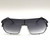 Oversize One Piece Square Metal Frame Black Gradient Brown Lenses Sunglasses Gafas de Sol Lentes de Moda