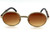 Fashion Black Clear Brown Gold Sunglasses Men Classic Summer Rap Bling  Oval Gold Frame Migos Woodgrain Sunglasses