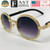 Wood Temple Oval Shape Metal Gold Frame Diamond Bling Rhinestones Ice Sunglasses